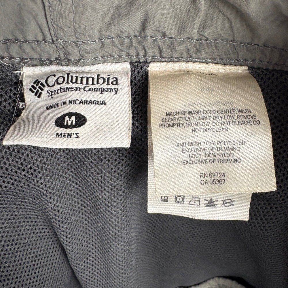 Columbia Cargo Shorts Mens Medium Gray Belted Nylon Hiking Fishing Utility - Picture 7 of 9